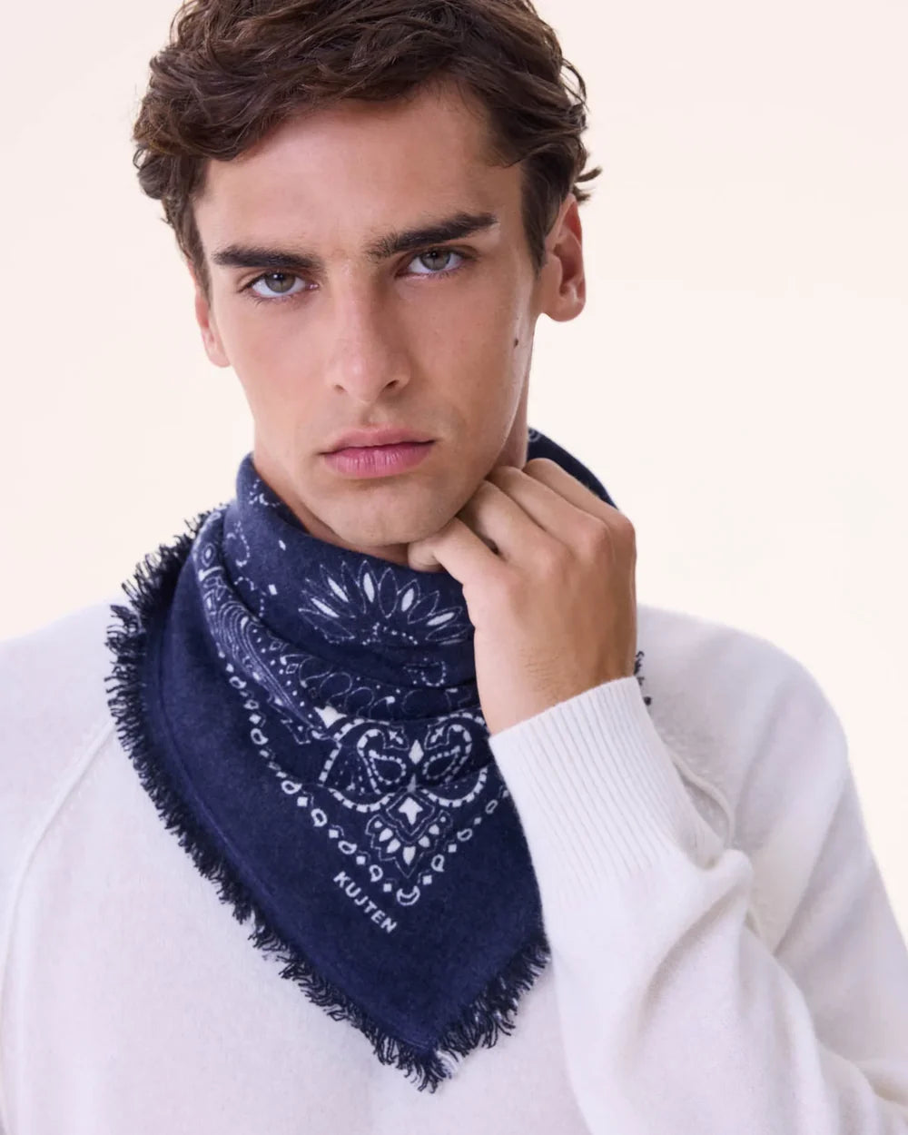 KUJTEN   Small   Bandana   Hachi   Dark   Navy   Blue